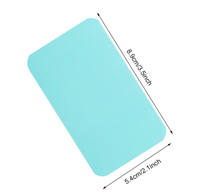 Penta Angel 100 Pcs Mini Paper Blank Gift Notes Cards DIY Craft Small Word Business Message Cards (Light Blue) - Image 2